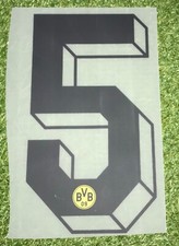 BVB Rückennummer #5 Flock in Matchworn Size für euer Dortmund Trikot 2023/24