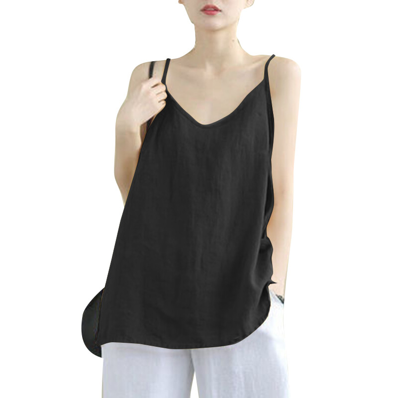 トップス Uhr / Linen Balloon Camisole/ BROWN Liz Tank Top | Dark Brown