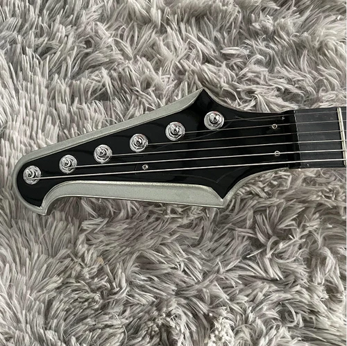 Custom Firebird Electric Guitar Gray Mini Pickups Chrome Hardware Free Shipping - Picture 5 of 16