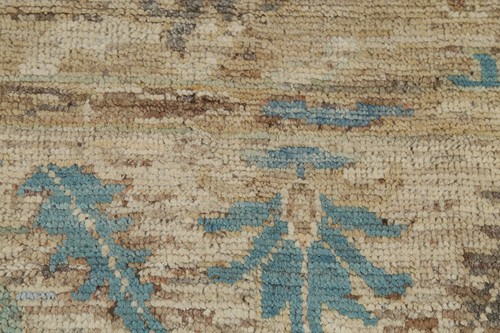 Vegetable Dye Turkish Authentic Oushak Rug Hand-Knotted 8x10 ft Gold Color - Picture 10 of 21