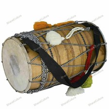 Indian Fiesta Musical Mu Bhangra Dhol Mango Wood Instrument With Cover