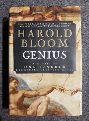 Genius by Harold Bloom Hardcover Book with Dust Jacket 2002 Warner Books 1st Ed.