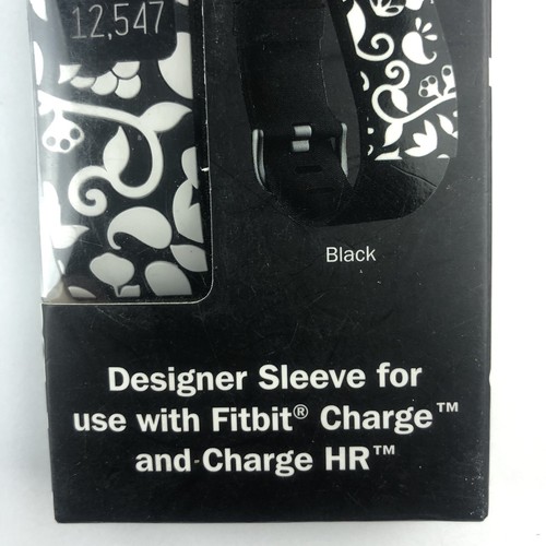 French Bull Designer Bumper for Fitbit Charge/Charge HR Sleeve Vines Black HG34 - Picture 2 of 3