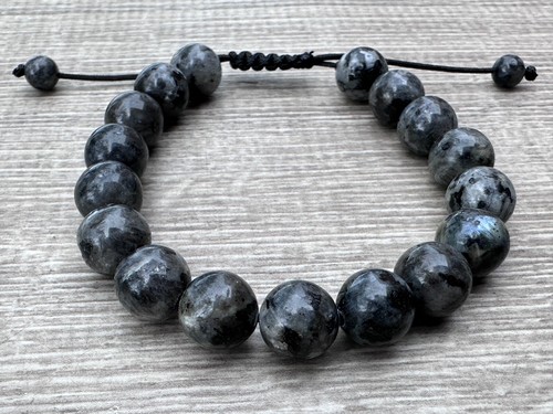 "Pulsera ajustable con cuentas de piedras preciosas de grado A+ 10 mm, pulseras de cristales genuinos 7,5" - Imagen 16 de 89