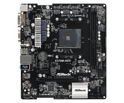 Placa madre ASRock X370M-HDV AMD X370 Socket AM4 2 x DDR4 M.2 Micro ATX D-Sub - Imagen 2 de 4