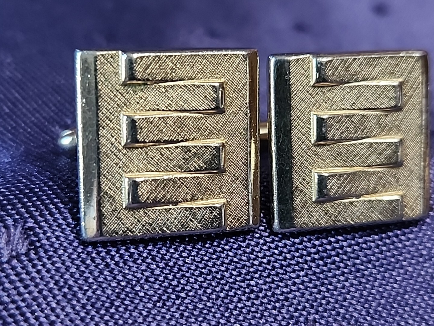 Swank Silvertone  Interlocking intertwined square… - image 2