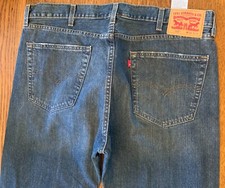 Levi  s 505 dark Wash Blue Denim Jean 38x34 regular fit straight