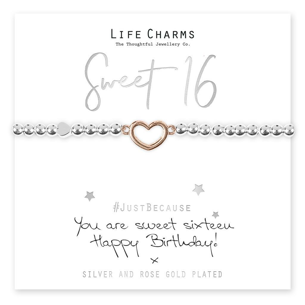 Life Charms Bracelet 16th - You Are SWEET SIXTEEN, Happy Birthday! x  Gift Boxed