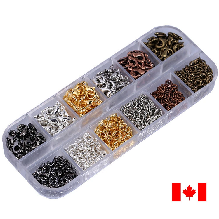 Box Jewelry Making Kit Lobster Clasp Hook Open Jump Rings Jewelry