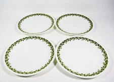 4 Vintage Corelle Spring Blossom Green 8.5 inch Luncheon Plate