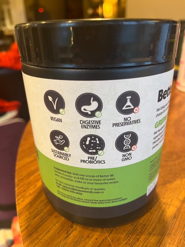 DEBLOAT Greens Powder Pre & Probiotics Vegan Non GMO 4mg Iron Supplement 12/24 eBay