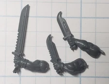 Warhammer 40k Astra Militarum Bits Catachan Jungle Fighter Command Arms w Knives