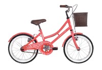 Kingston Paradise, Girls Classic Bike With Mudguards & Basket, 16 Coral Pink Kingston Paradise, Girls Classic Bike With Mudguards & Basket, 16 Coral Pink