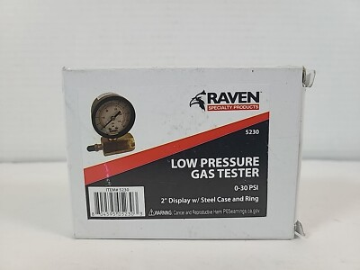 #ad Raven Low Pressure Gas Tester 0 30 PSI $12.00