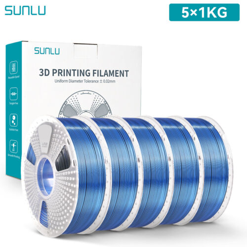 SUNLU 5×1KG PLA Matte PLA+ PLAMETA PETG SILK ABS 3D Filament Combo - Picture 72 of 103