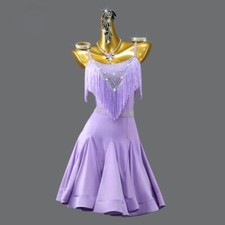 Ballroom Latin Dance Suit Dresses Costume Evening Skirt Dancewear Stage Outfit