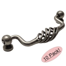 *10 Pack* Cosmas Cabinet Weathered Nickel Birdcage Handle Pulls #9993-96WN