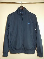 Mens Fred Perry Bomber-Harrington Jacket in Navy - Size Small