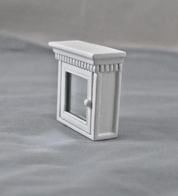 Armário de remédios T5031 móveis miniatura para casa de bonecas madeira escala 1/12 - Imagem 3 de 4
