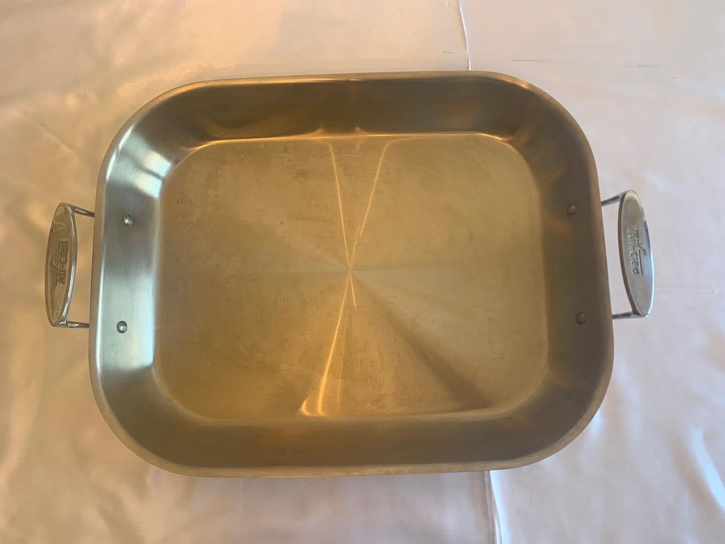 AllClad 16x13 Inch Large StainlessSteel Flared Roasting Pan NO RACK