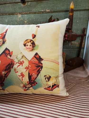 PRIMITIVES VIKTORIANISCHES ANTIK VINTAGE STIL VALENTINSTAG KOSTÜM KINDER HUND KISSEN - Bild 4 von 7