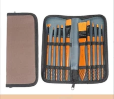 10Pcs Nylon Brush Artist Paint Brushes Art Set Acrylic Oil Watercolour Painting