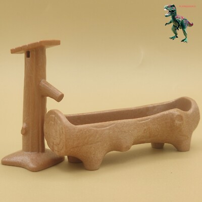 Playmobil watering hole wooden trunk-farm-stable-ranch-water