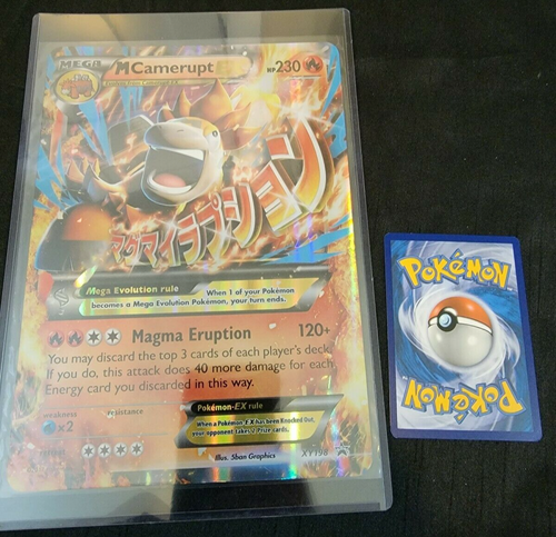 JUMBO Holo Foil Mega M Camerupt EX XY198 Pokemon Trading Cards SHIPPED IN BOX!