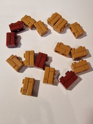 Lego Brick, Modified 1 x 2 Mauerstein Item 98283 Reddish Brown 16 Stück (A153)