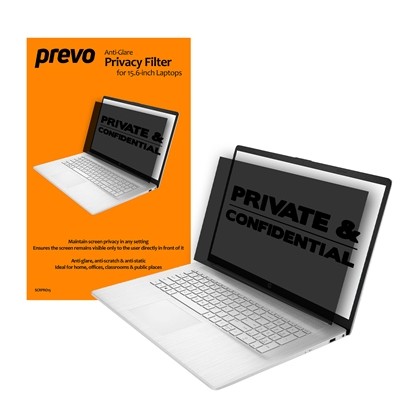 Prevo 15.6 "" Anti-Glare Laptop Privacy Screen Filter Anti-Peep Anti-Static Black