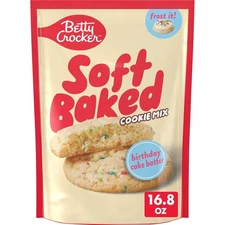 Betty Crocker Soft Baked Cookie Mix, Birthday Cake Batter, 16.8 oz