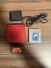 Nintendo Game Boy Advance SP (Flame Red) With Ghostbusters And Robots *NO SOUND