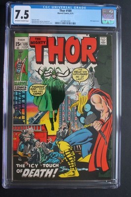 Thor #189 vs HELA Goddess of Death 1971 Odin Sif Heimdall Loki Balder CGC 7.5