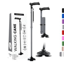 Walking Cane for Men Women Foldable, Adjustable, Heavy Duty, Free Standing