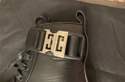 NEW Givenchy Terra 4G Buckle Combat Boot Size 36EU Lug Sole Black