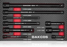 DAKCOS 3Pcs 9Pcs Impact Extension Bar Set 1/4" 3/8" 1/2" Drive Socket Extensions