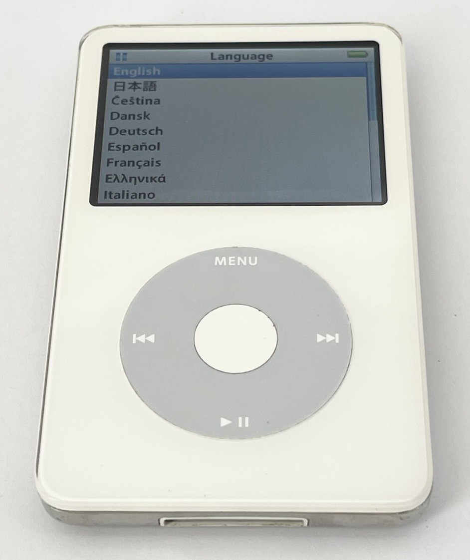 Apple iPod Classic 5th Gen 30GB A1136 White MP3 Player * See Pics