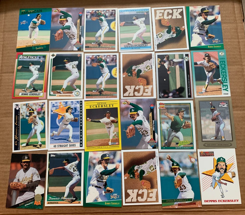 100 DENNIS ECKERSLEY ATHLETIC BASEBALL CARDS MINT / NEAR. MENT