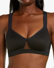 Natori Black Aria Wirefree Spacer Straps Bra 34C