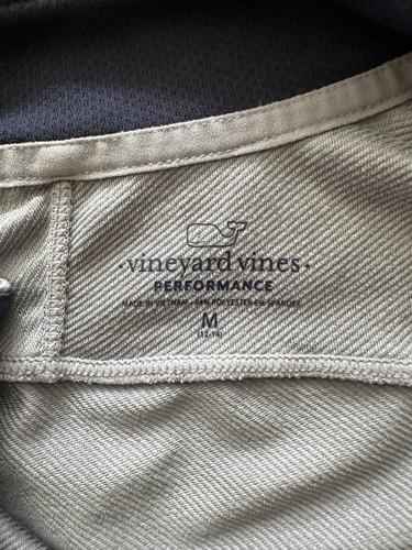 Kids Medium 12-14 Light Gray Vineyard Vines Performance Jacket 1/4 Zip Pullover - Picture 2 of 2