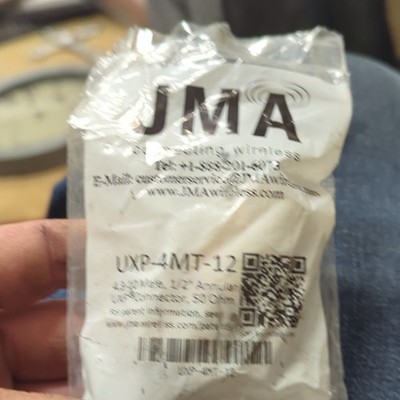 JMA UXP-4MT-12 N Male to N Male 12 in Coax Connector 50 Ohm Silver