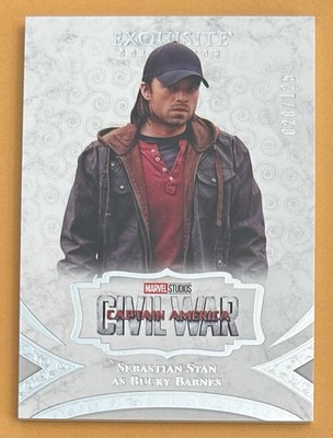 2021 Marvel Black Diamond Exquisite /125 Bucky Barnes Parallel Card #43 By UD