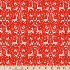 Blitzened Red Sleigh Me D2744  TIGERLILY 100% Cotton Fabric by the half yd