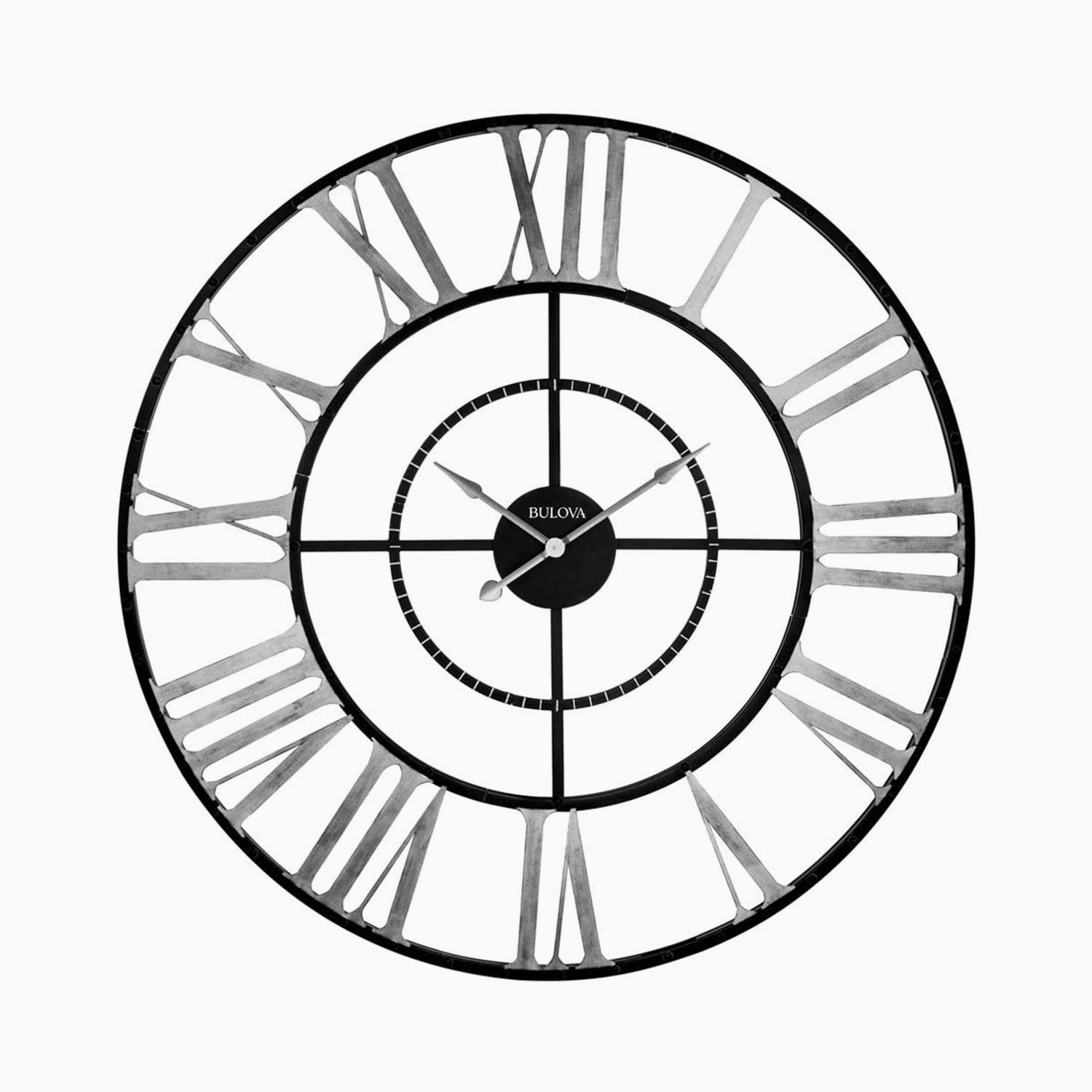 Bulova Oversized Gallery Wall Clock 60 x 60 Modern Home Décor