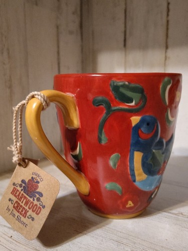 Taza de café Jim Shore Heartwood Creek 2004 y vela de cereza pájaros azules etiquetas nuevas - Imagen 5 de 11