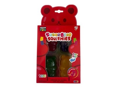 Crazy Fun Sugar Bear Squishies Pack of 4. 4 Sweet Scents, Brand New