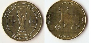 Offizielle FIFA Medaille zur WM 2006 in Deutschland Spanien