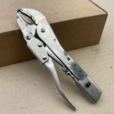 Vintage STANLEY Auto Grip Pliers 84-060 Rare Small Size Good Shape Made In USA