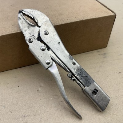 Vintage STANLEY Auto Grip Pliers 84-060 Rare Small Size Good Shape Made In USA