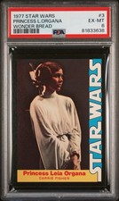 1977 Star Wars A New Hope Wonder Bread Princess Leia #3 Card PSA 6 **Centered**